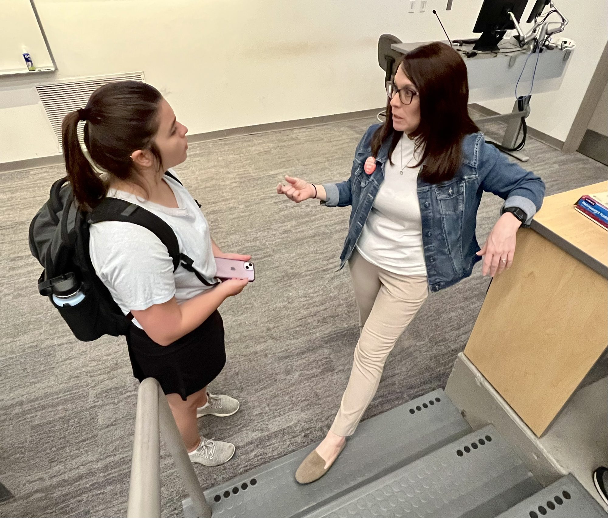 Angie-Talking-to-Student