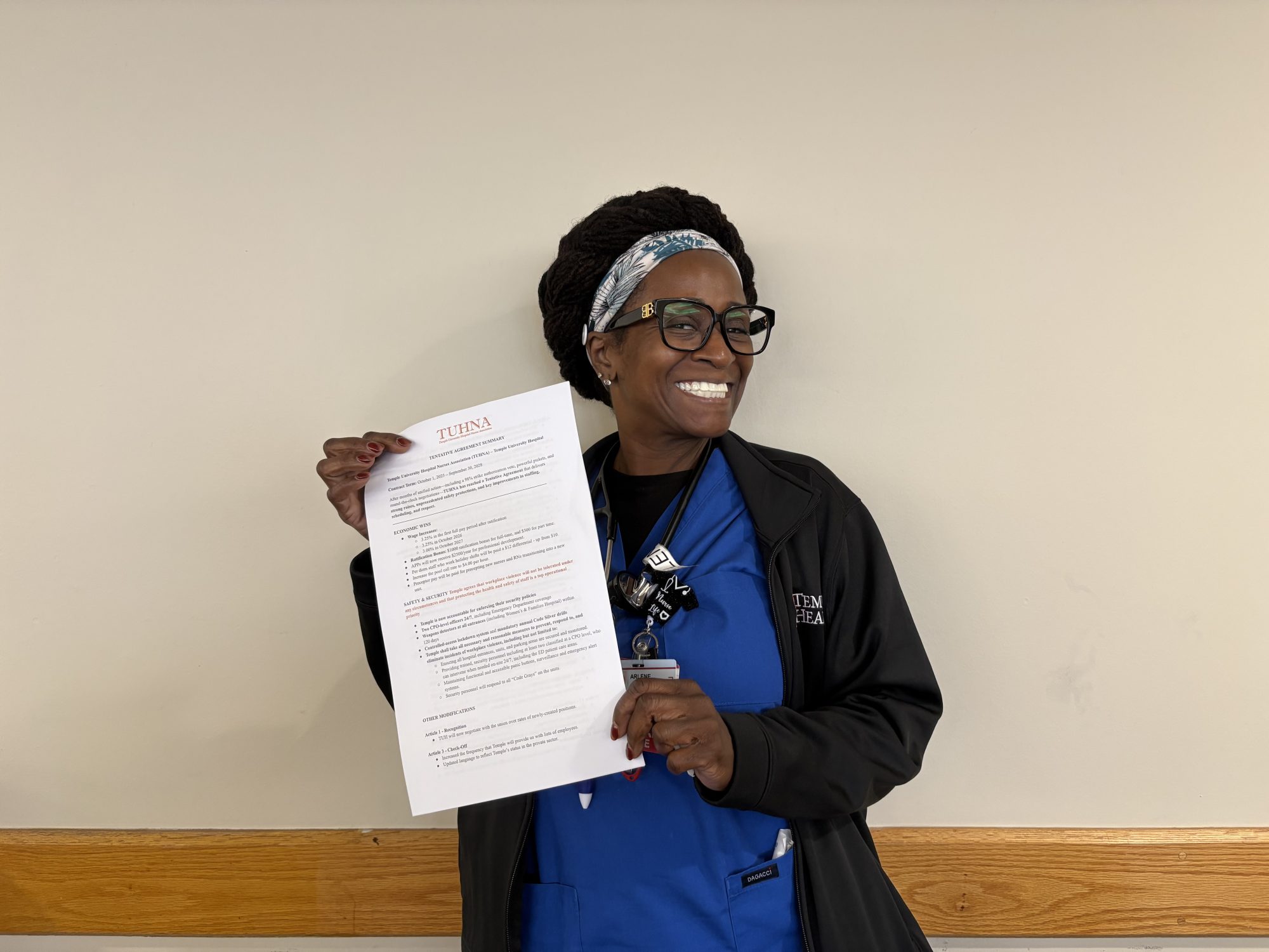 2,600 Temple Nurses, Techs, and Healthcare Professionals Win Contracts with Long-Sought Protections For Staff and Patients