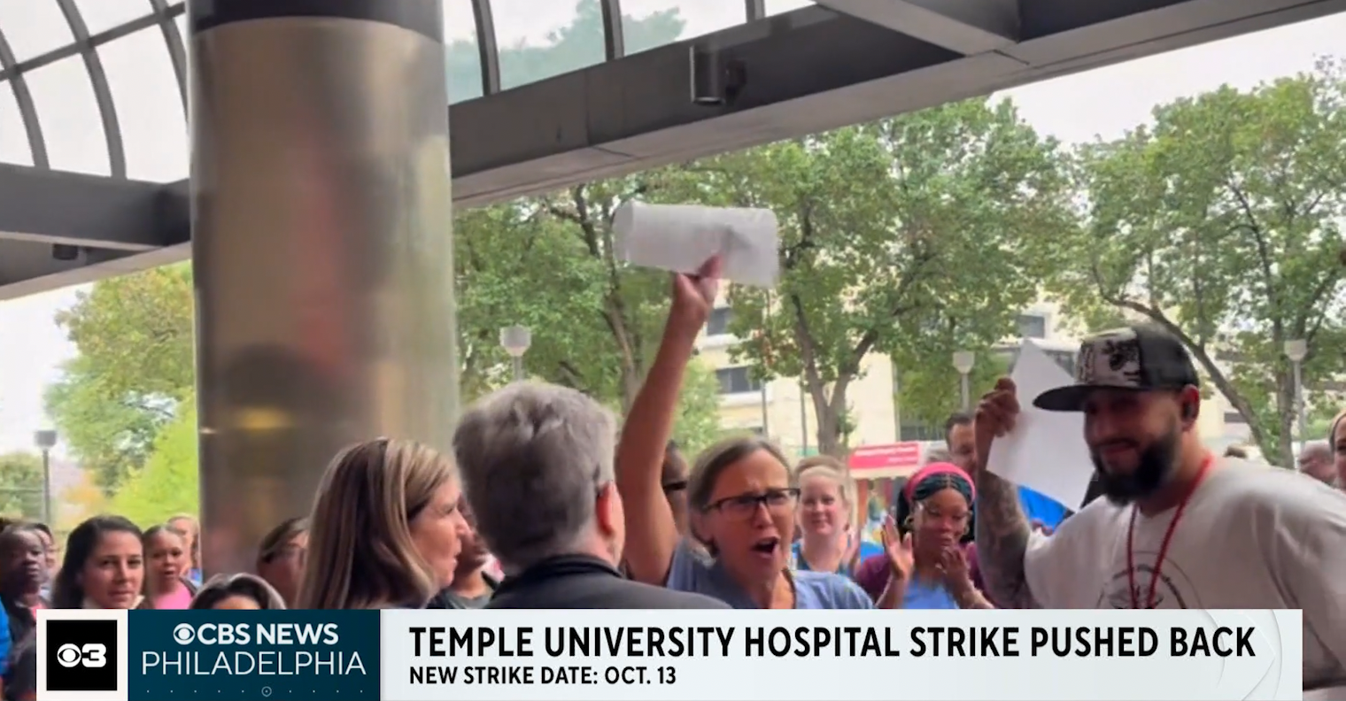 CBS Philadelphia: New strike date gives Temple University Hospital workers more time at the bargaining table