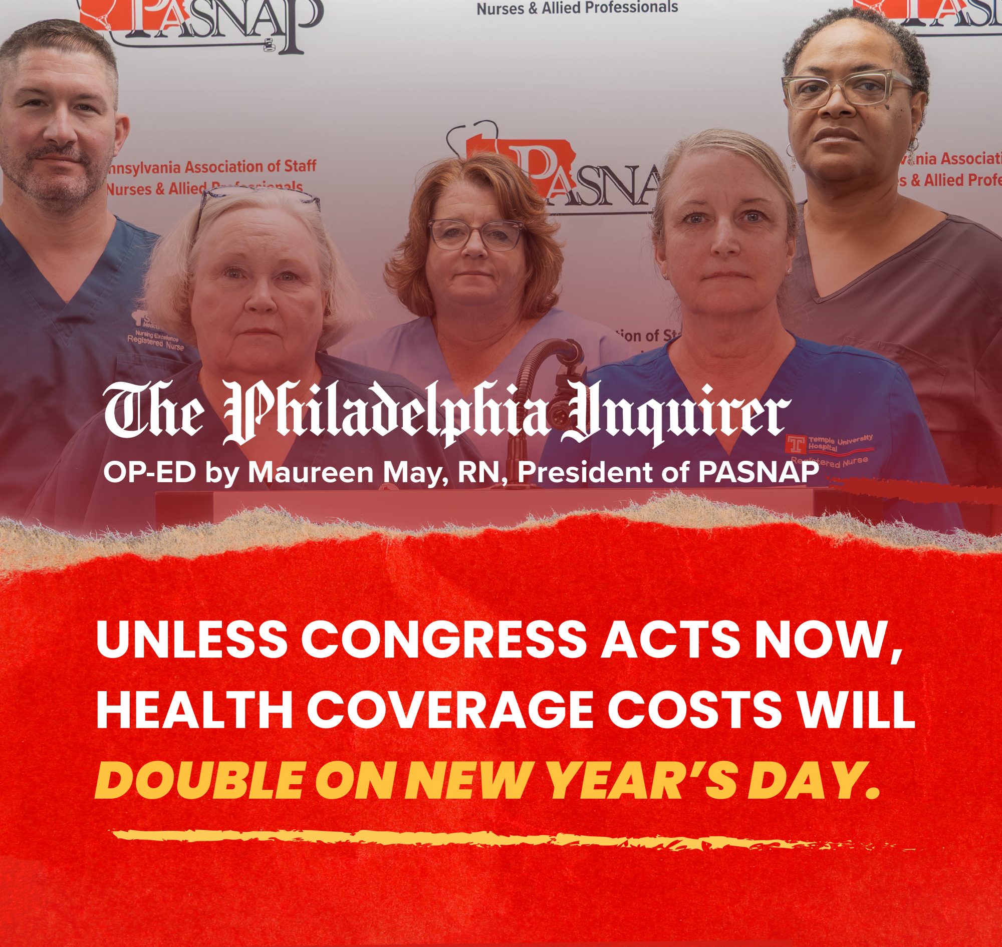 The Philadelphia Inquirer | OP-ED | Unless Congress acts now, health coverage costs will double on New Year’s Day.