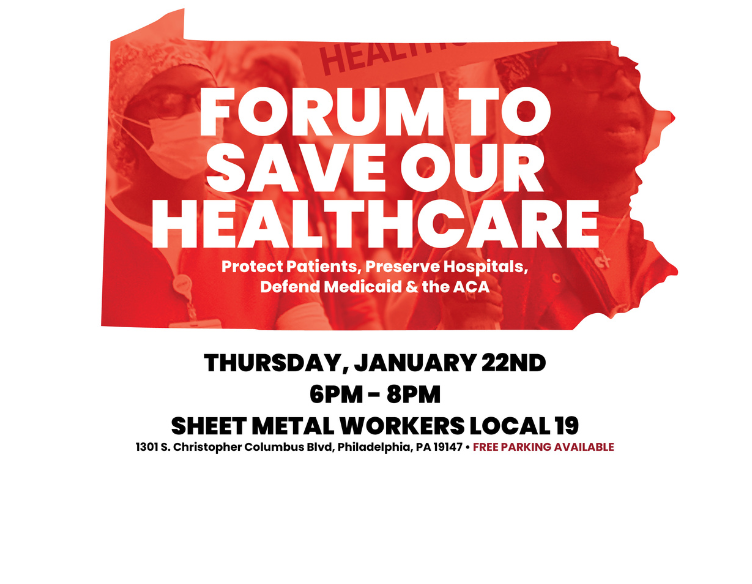 Forum to “Save Our Healthcare” in Just 2 days!
