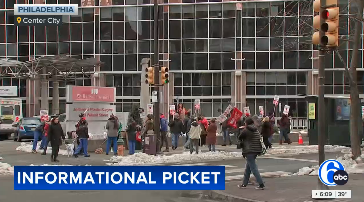 6ABC: Wills Eye Nurses & Techs Hold First Ever Informational Picket