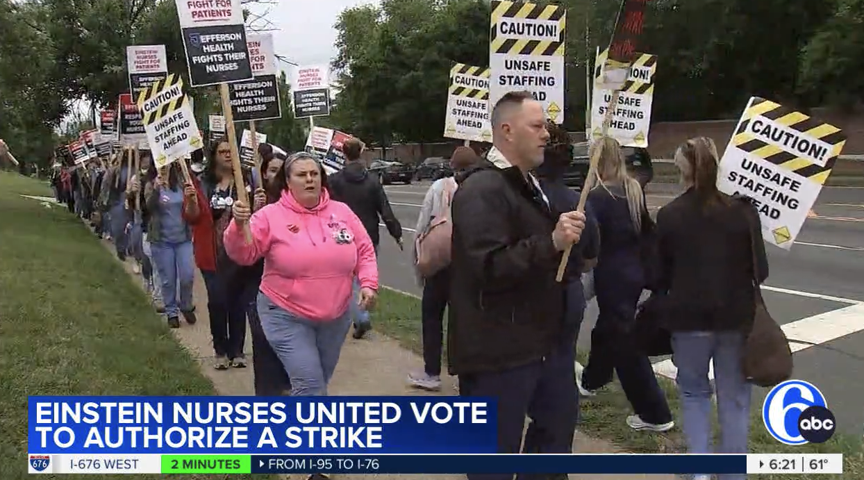 6ABC: Nurses at Jefferson Einstein Philadelphia Hospital vote to authorize strike